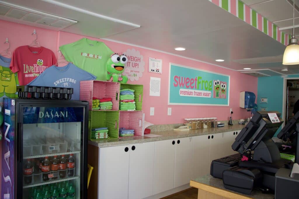 inside of sweet frog in va beach