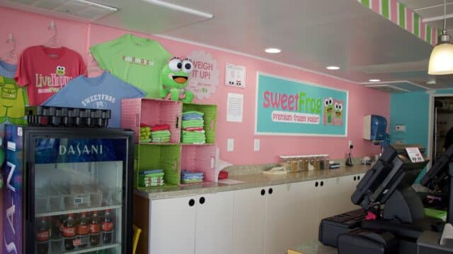 inside of sweet frog in va beach