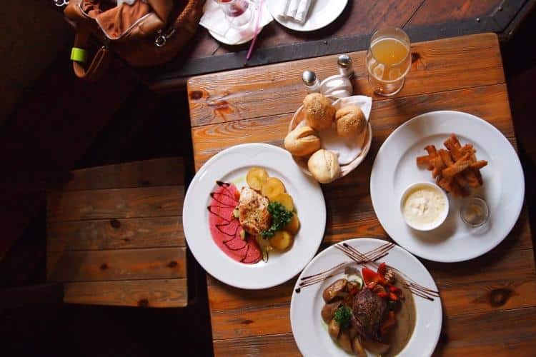 A picture of various dishes at Virginia Beach restaurants.