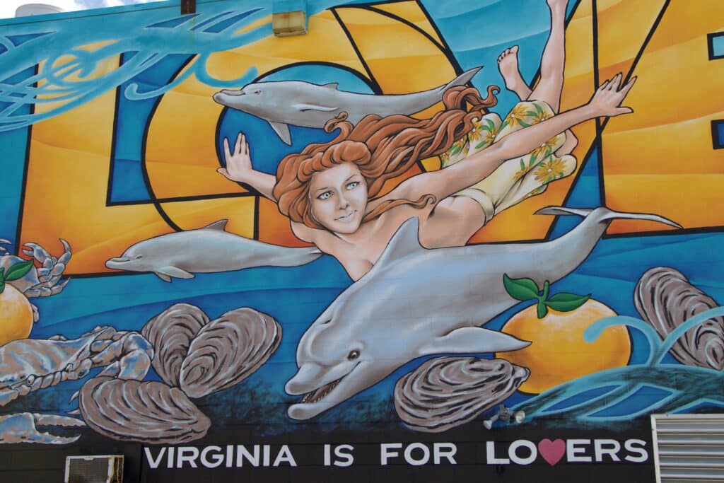 wall art mural at watermans va beach